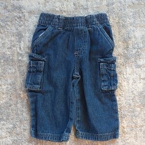 Garanimals Dark Blue Cargo Jeans Size 12 Months